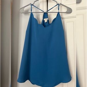 J. Crew Scallop Hem Tank Top